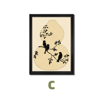 Decorative Framed Bird Silhouette Wall Art Homeandso