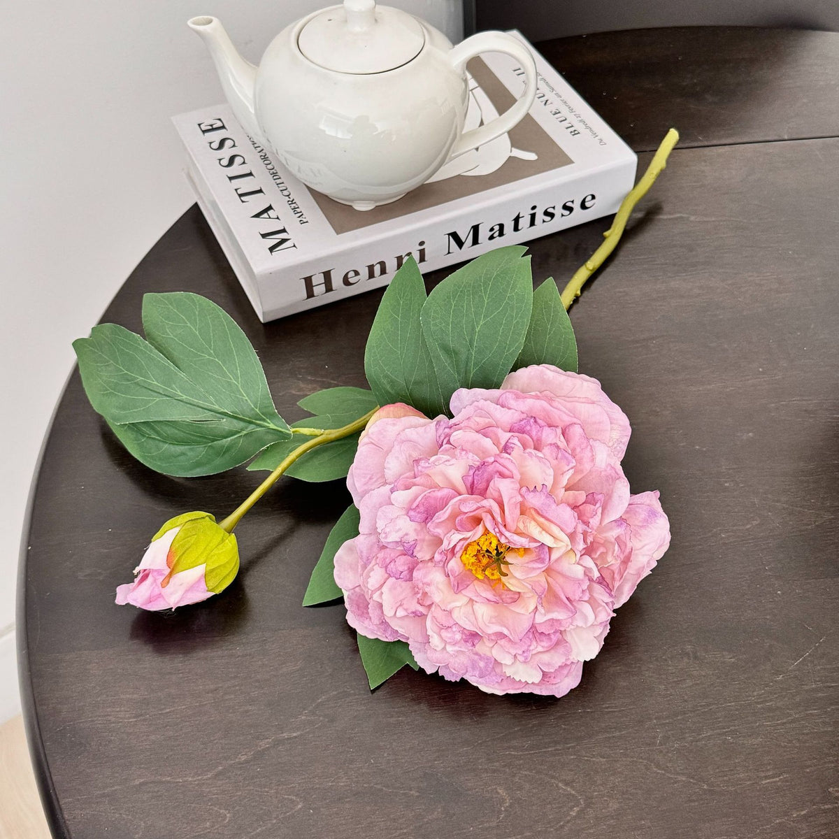 Lifelike Peony Floral Stem