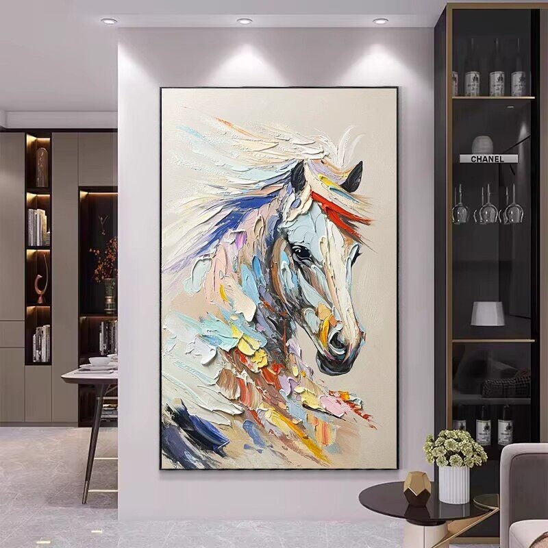 Textured Horse Canvas Art Homeandso