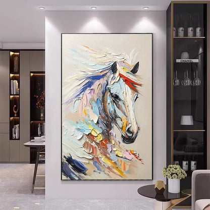 Textured Horse Canvas Art Homeandso