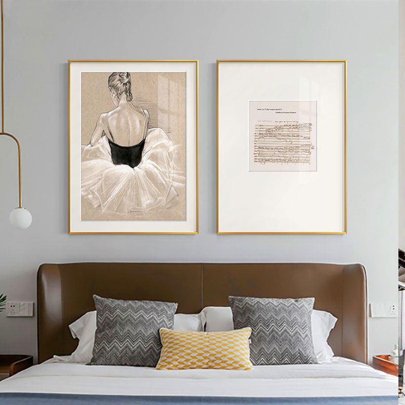 Elegant Framed Ballerina Artwork Homeandso