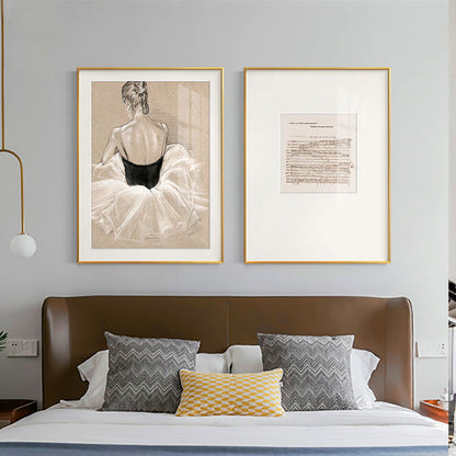 Elegant Framed Ballerina Artwork Homeandso