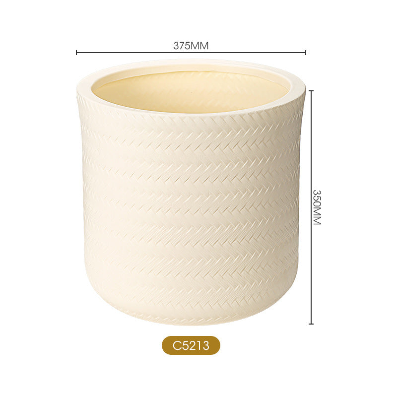 Textured Modern Round Plant Pot Homeandso