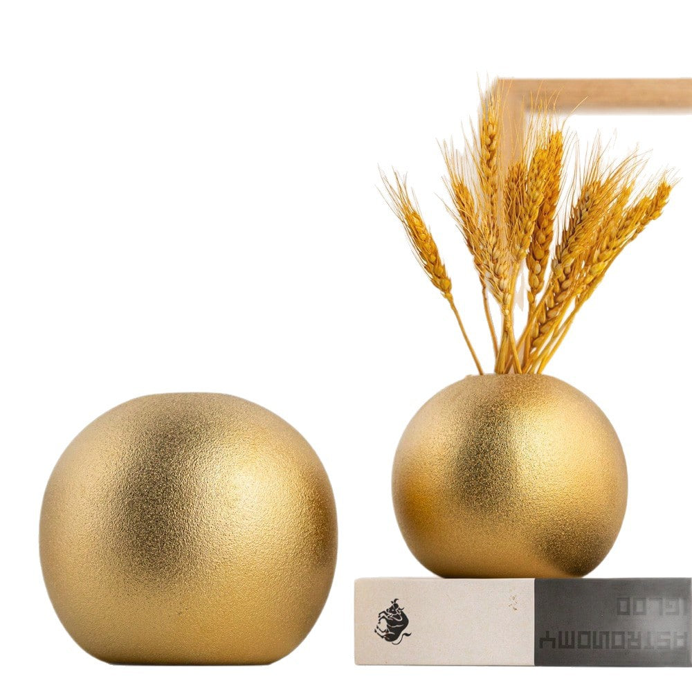 Decorative Gold Sphere Vase Homeandso