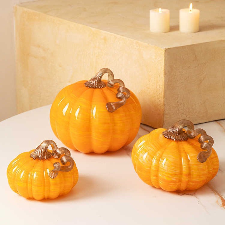 Artistic Glass Pumpkin Homeandso