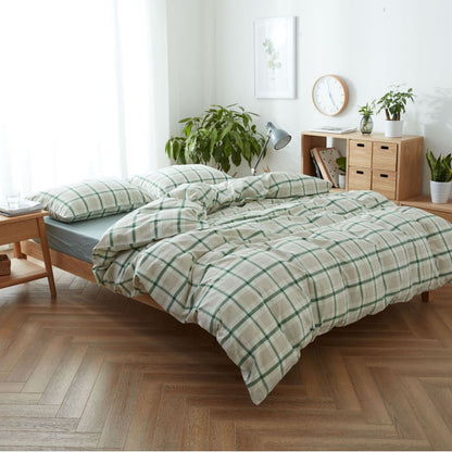 Decorative Modern Grid Pattern Bedding Set Homeandso