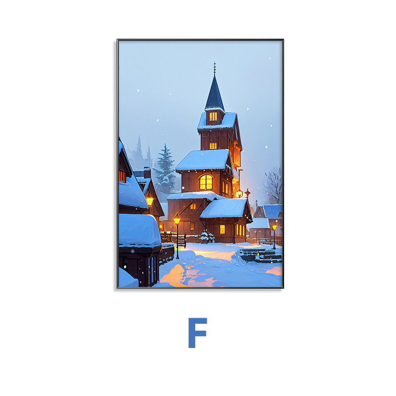 Winter Wonderland Scene Framed Wall Art Homeandso