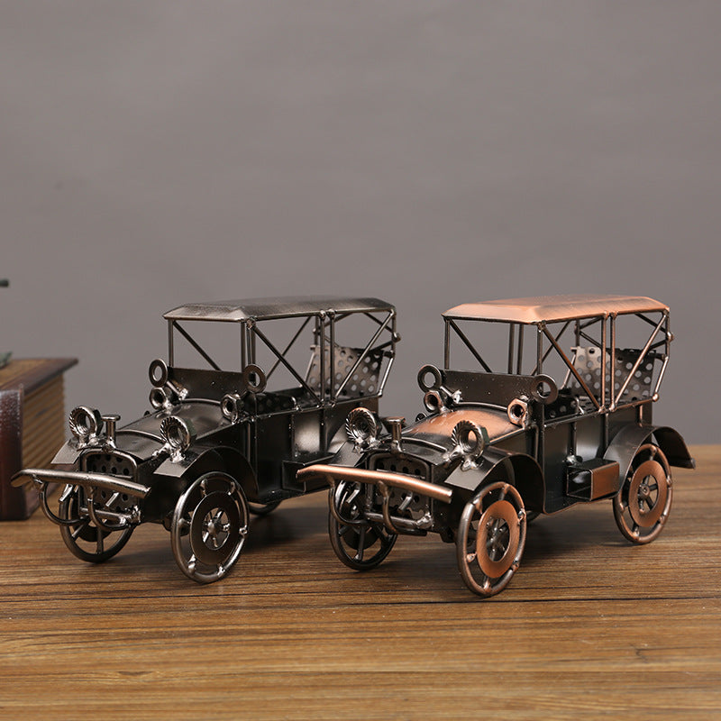 Vintage-Inspired Metal Classic Car Model Homeandso