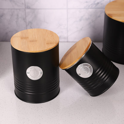 Bamboo and Black Storage Container Homeandso