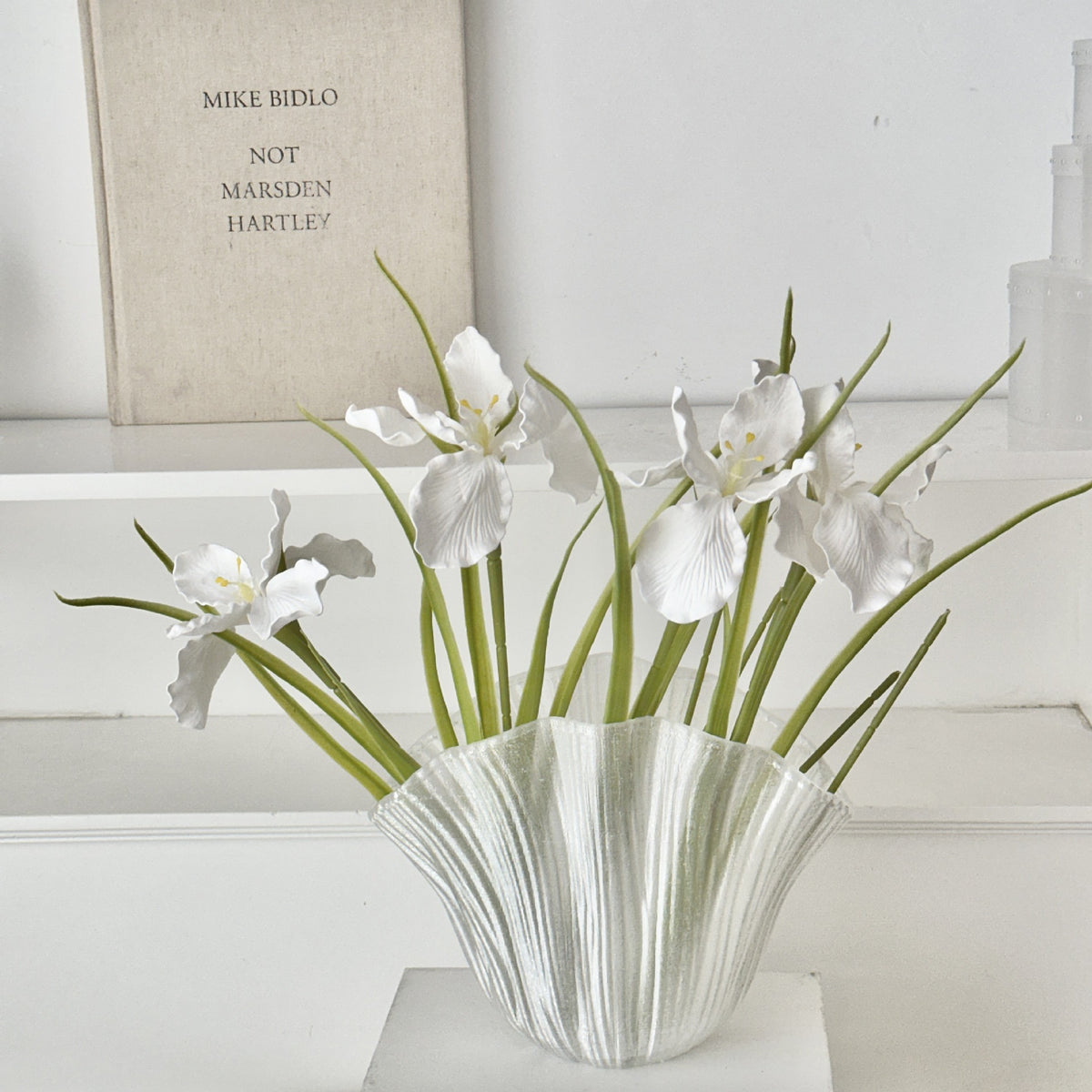Elegant Faux Iris Floral Arrangement