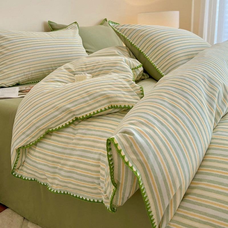 Decorative Luxurious Leaf Pattern Duvet Cover Set Homeandso