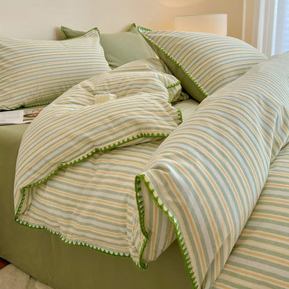 Decorative Luxurious Leaf Pattern Duvet Cover Set Homeandso