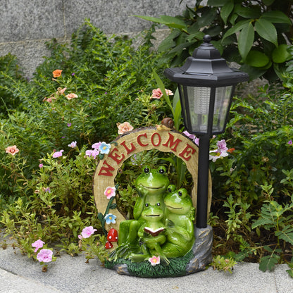 Decorative Welcome Frog Lantern Homeandso