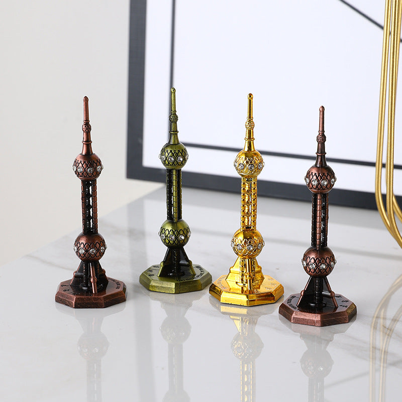 Decorative Miniature Tower Sculpture Homeandso