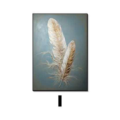 Feather-Inspired Framed Artwork Homeandso