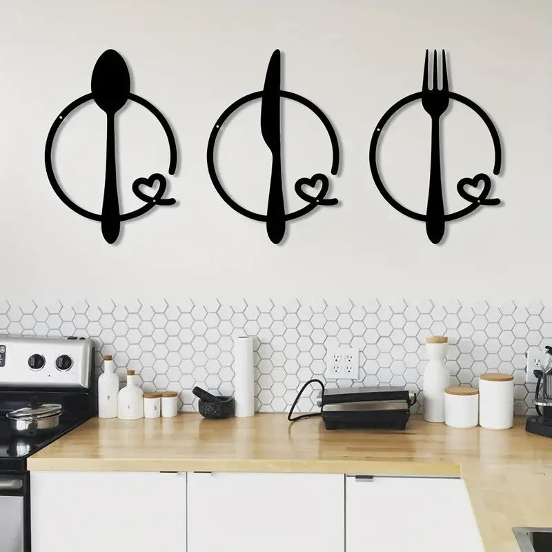 Elegant Dining Utensil Wall Art Homeandso