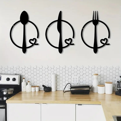 Elegant Dining Utensil Wall Art Homeandso