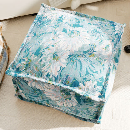 Floral Patterned Pouf