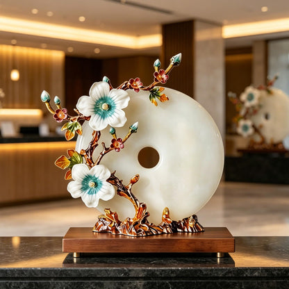 Elegant Floral Decorative Sculpture Homeandso