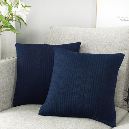 Textured Knit Decorative Pillow