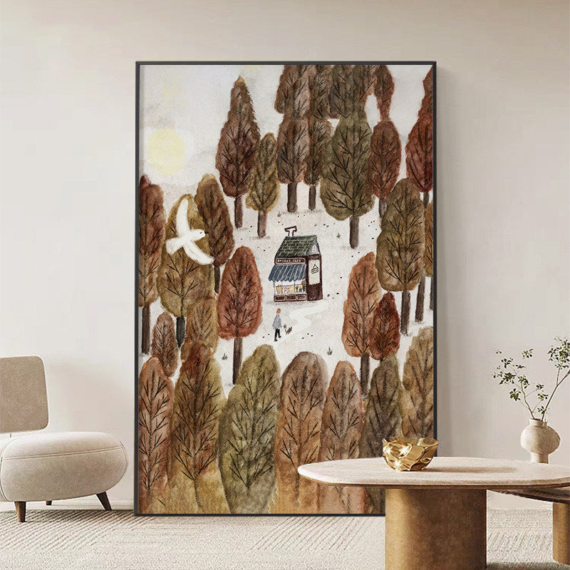 Playful Animal Illustration Canvas Wall Art Homeandso