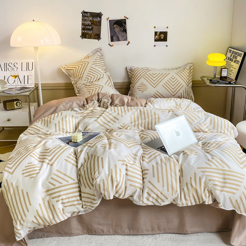 Playful Floral Cartoon Duvet Cover Set Homeandso
