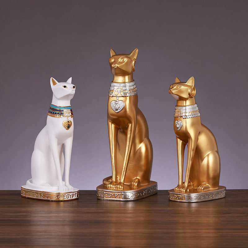 Elegant Egyptian Cat Figurine Homeandso
