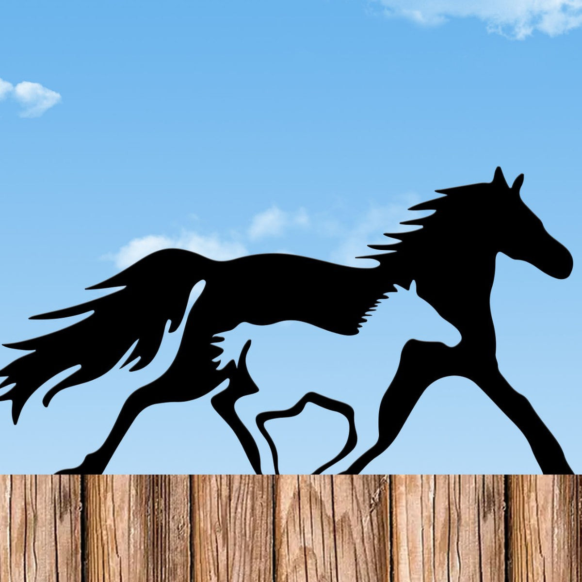 Decorative Running Horse Garden Stake Homeandso