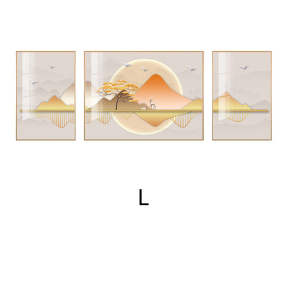 Abstract Elephant-Themed Canvas Triptych Art Homeandso