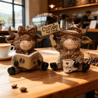 Cow Coffee Figurine Homeandso