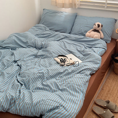 Decorative Striped Bed Linen Set Homeandso