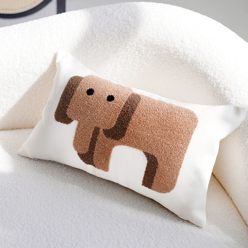 Artistic Animal-Themed Throw Pillow