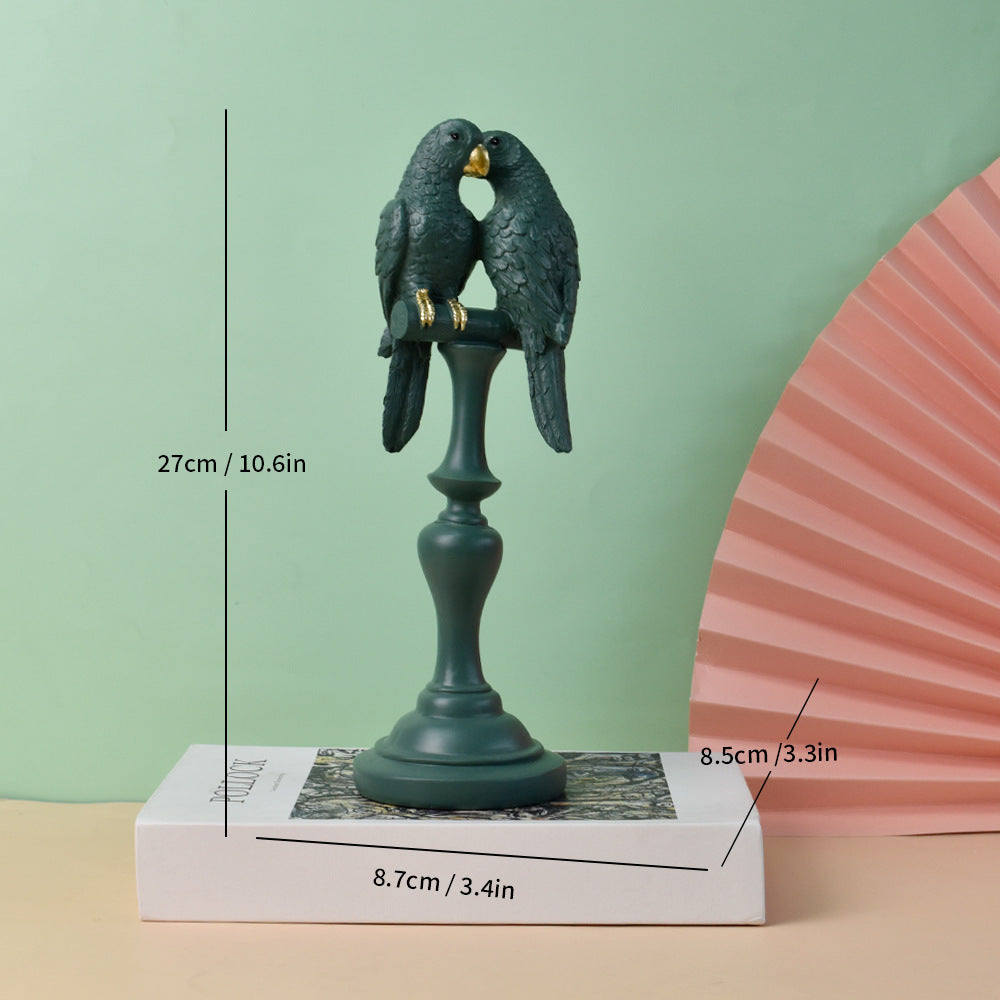 Decorative Lovebirds Sculpture Homeandso