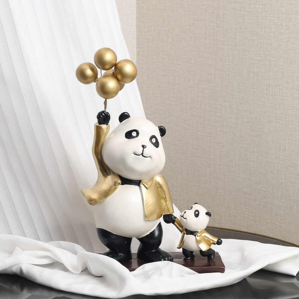 Whimsical Panda Sculpture Homeandso