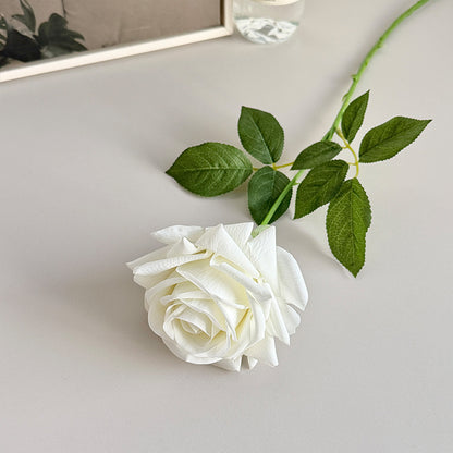 Realistic Silk Rose Stem for Home Decor