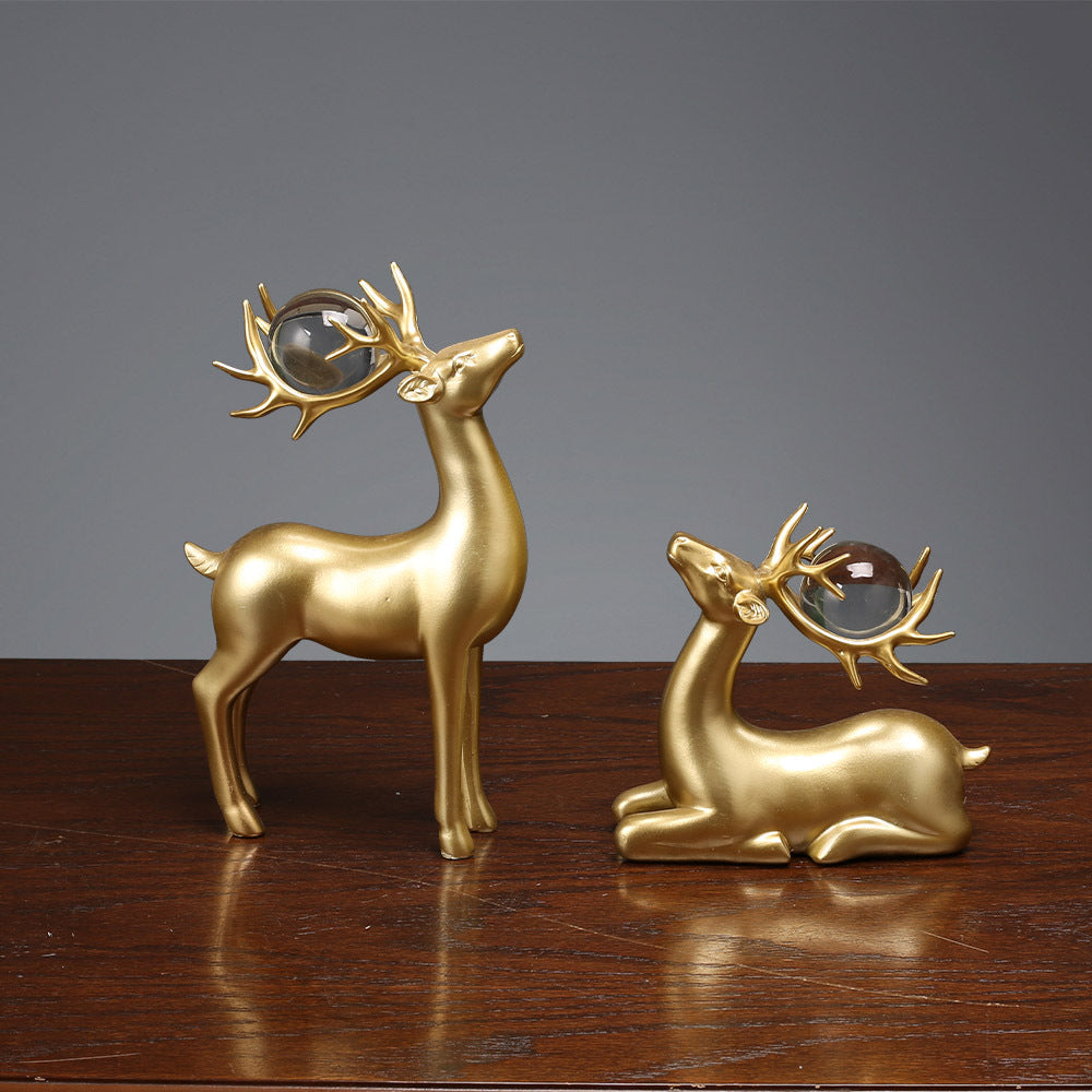 Elegant Decorative Deer Figurine Homeandso
