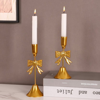 Elegant Bow-Shaped Decorative Candle Holder Homeandso