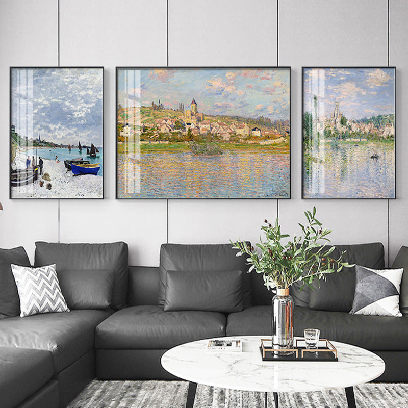 Framed Impressionist Landscape Art Set Homeandso