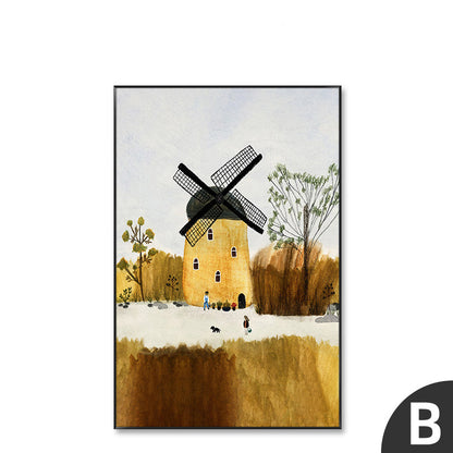Playful Animal Illustration Canvas Wall Art Homeandso