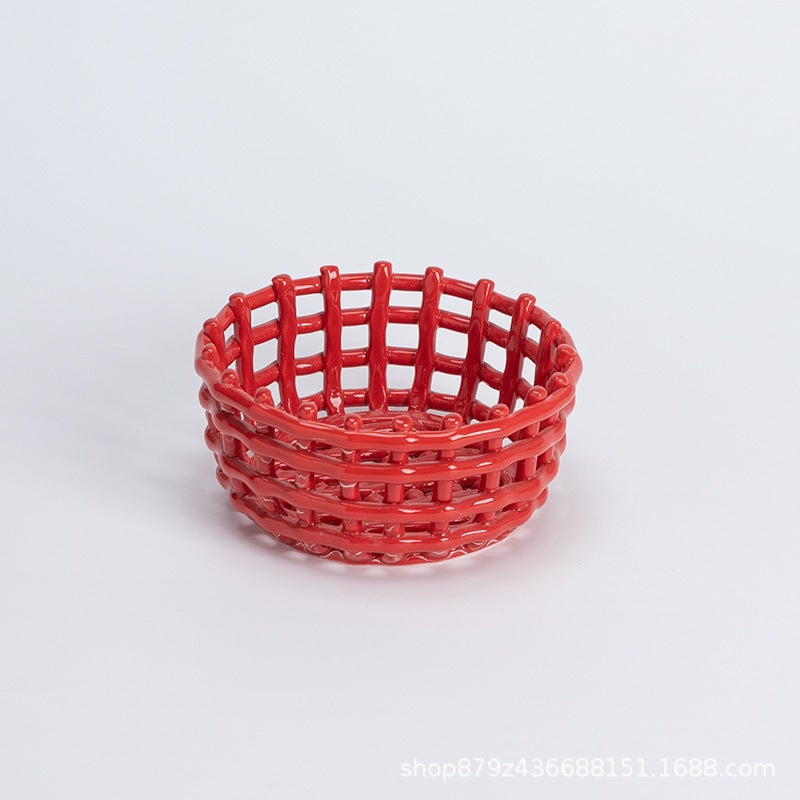 Decorative Woven Storage Bowl Homeandso