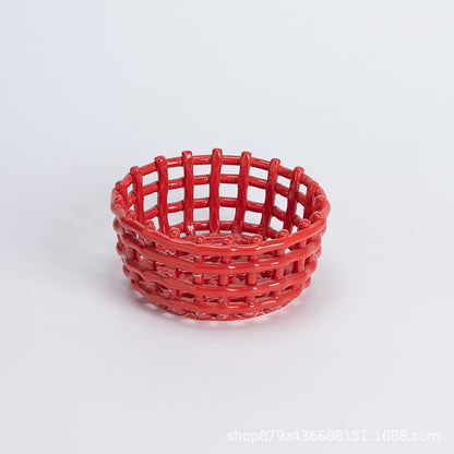 Decorative Woven Storage Bowl Homeandso