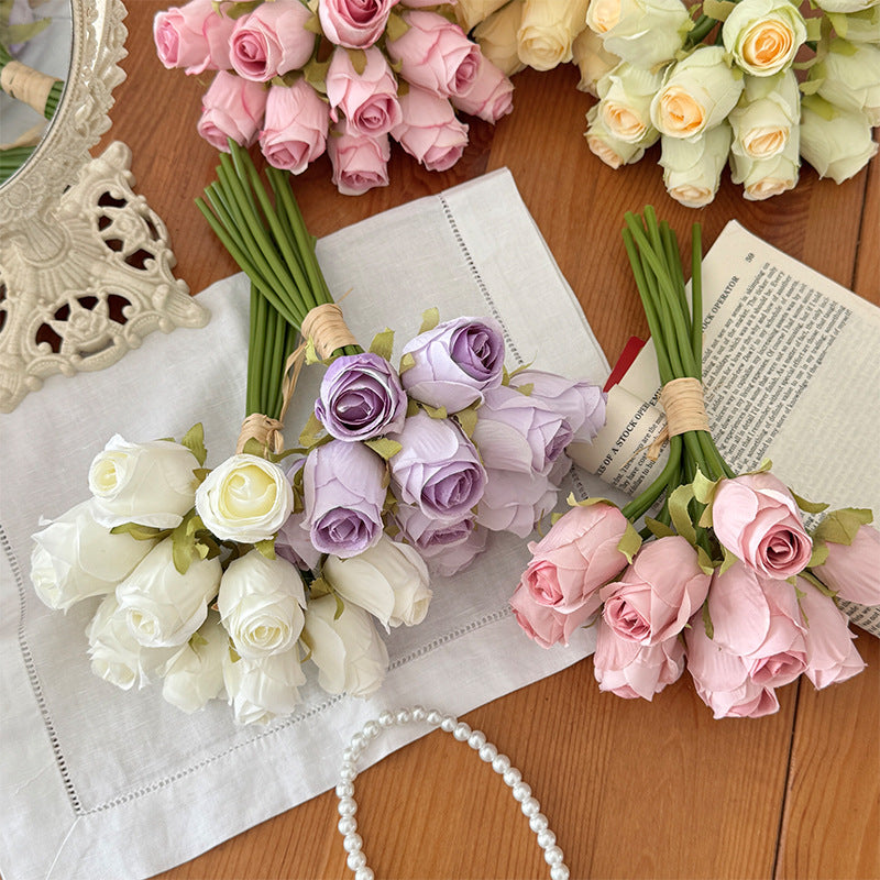 Elegant Artificial Rose Bouquet for Home Decor