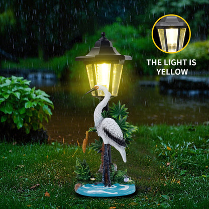 Decorative Crane Solar Lantern Homeandso