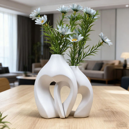 Heart-Shaped Ceramic Vase Homeandso