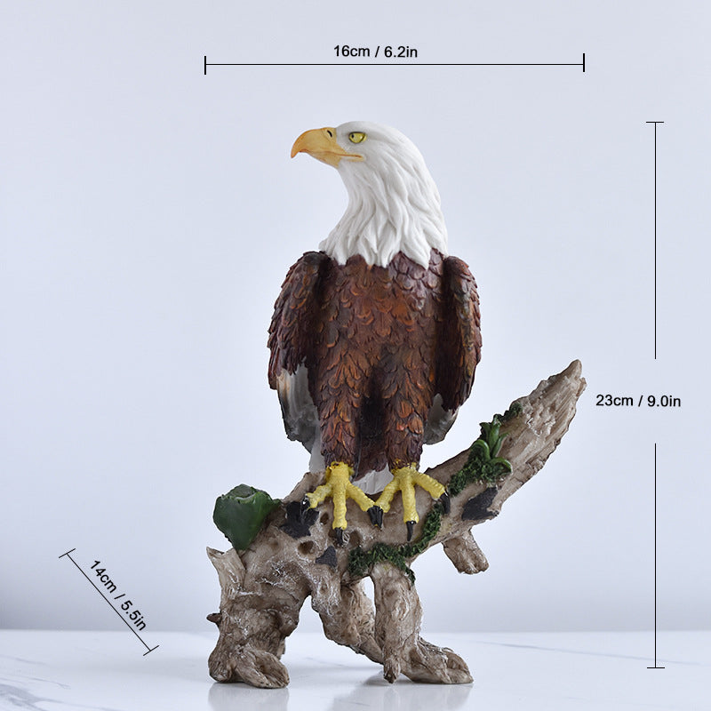 Decorative Realistic Bald Eagle Figurine Homeandso
