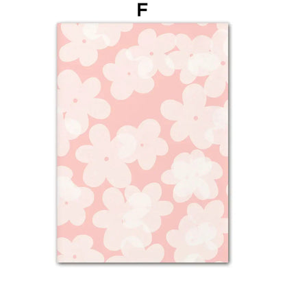 Pink Lavender Daisy Flower Market Canvas Prints for Home Decor