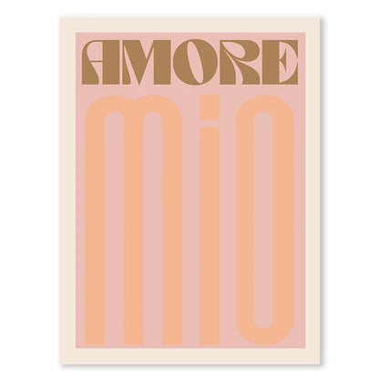 Pink Retro Love Quote Canvas Wall Art for Bedroom & Living Room Decor