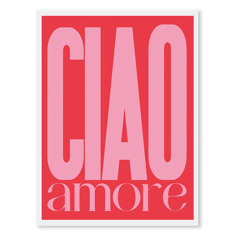 Pink Retro Love Quote Canvas Wall Art for Bedroom & Living Room Decor