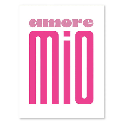 Pink Retro Love Quote Canvas Wall Art for Bedroom & Living Room Decor