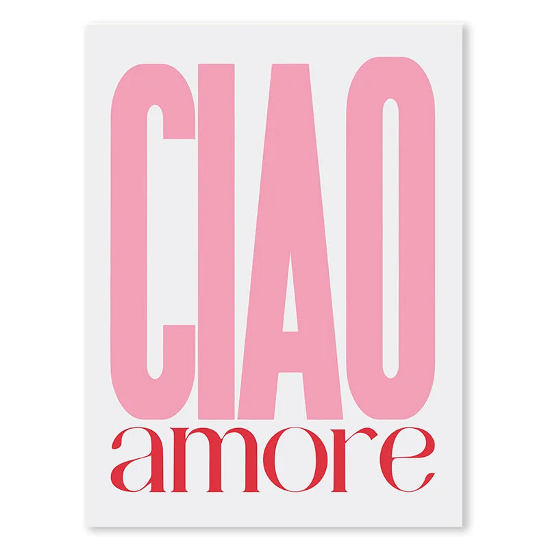 Pink Retro Love Quote Canvas Wall Art for Bedroom & Living Room Decor